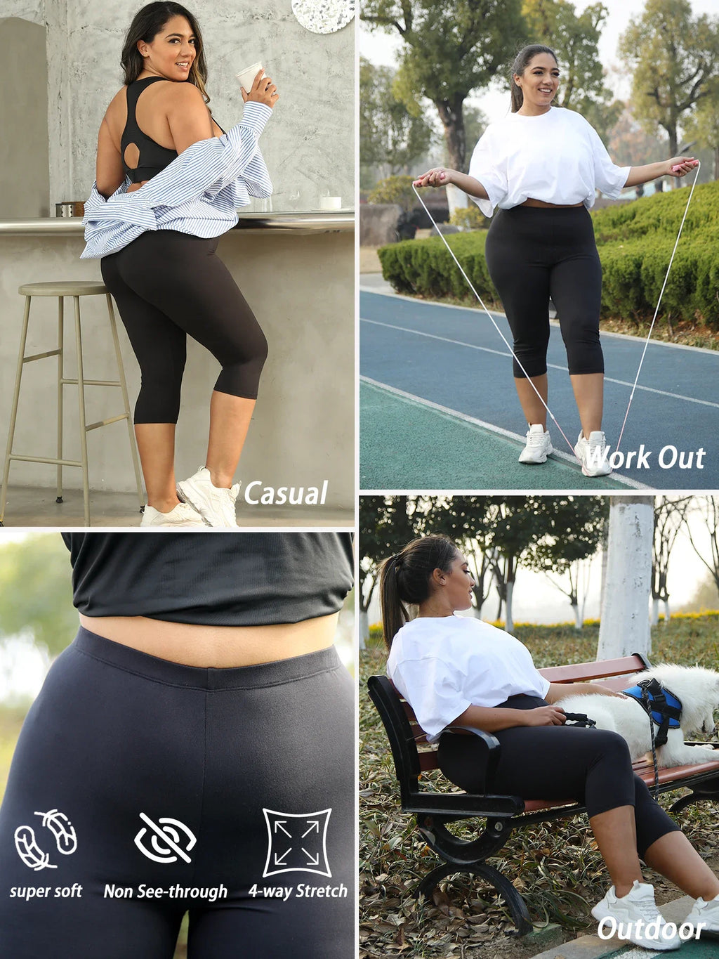 Curvy Strong™ 5-Pack Capri Leggings