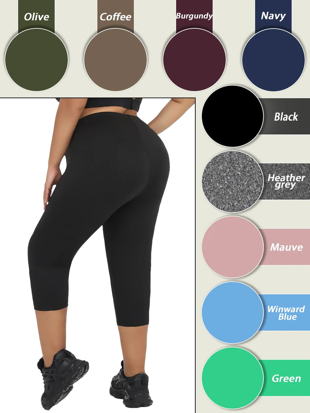 Curvy Strong™ 5-Pack Capri Leggings