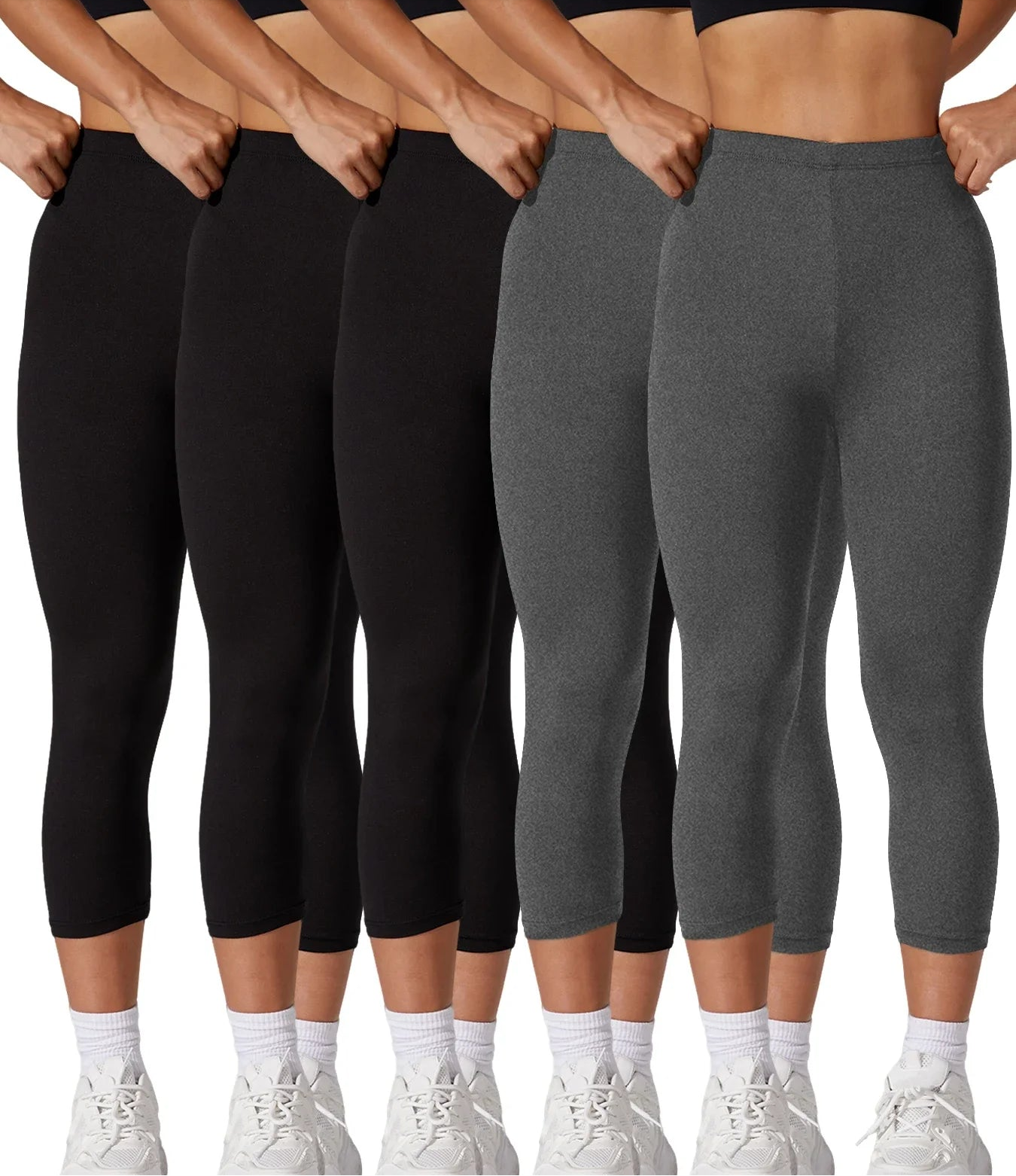 Curvy Strong™ 5-Pack Capri Leggings